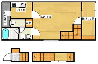 リバーノース庚午の間取り
