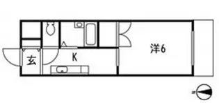 コーポヤマガタ【1階】の間取り