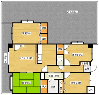 マンションリバーハンズ【2階】の間取り