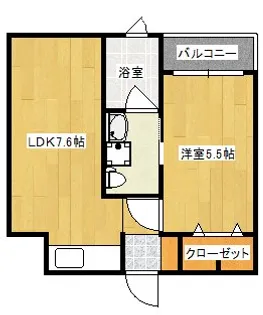 リーベ上東雲【4階】の間取り