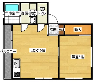 ロジュマン皆実【3階】の間取り