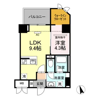リモッカ大手町【10階】の間取り