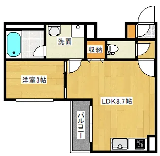 Branche宇品【402号室】の間取り