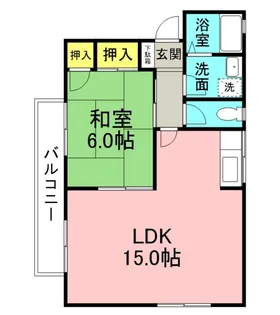 セジュール西B棟【2階】の間取り