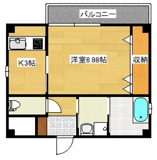 L-あまつはら【6階】の間取り