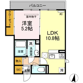 グランメゾン霞【1階】の間取り