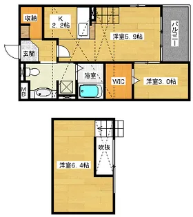 オンフォレストギオン【2階】の間取り