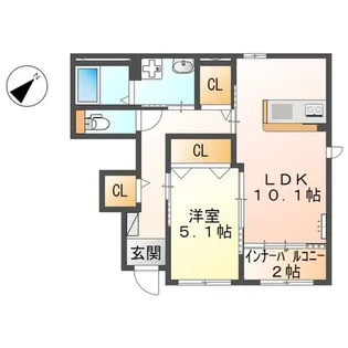 スターテラス長楽寺アネックス【1階】の間取り