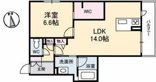 シャーメゾンサンフォレストB棟の間取り