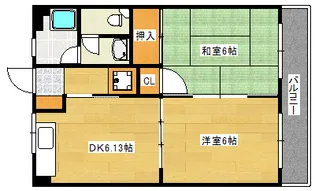 コーポ花本【2階】の間取り