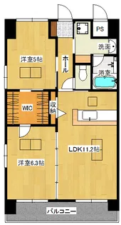 ルネス宇品神田【5階】の間取り