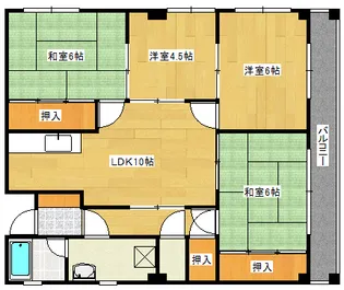 第3コーポ福島【3階】の間取り