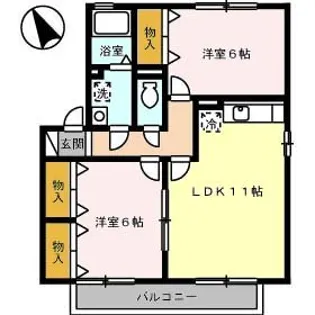 セジュール深川A棟【2階】の間取り
