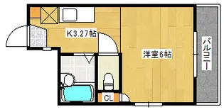 コーポ間【204号室】の間取り