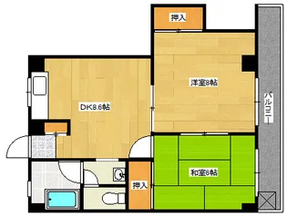 高畑ビル【302号室】の間取り