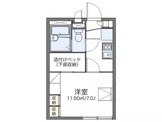 レオパレスラポールの間取り