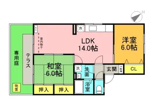 グリーンヒルズ1号館の間取り
