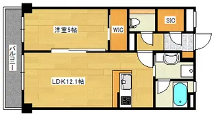 カスタニエ緑井3【1階】の間取り