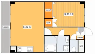 サンライフ大町【2階】の間取り