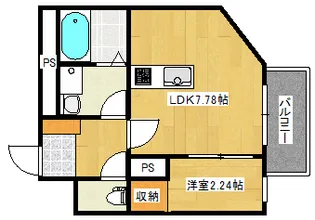 MOVE庚午北壱番館【3階】の間取り