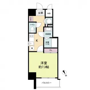ブランシエスタ河原町【4階】の間取り