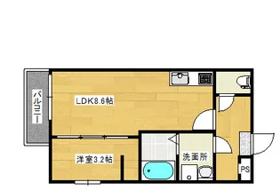 フリートフォルヴィラ古江新町Aの間取り