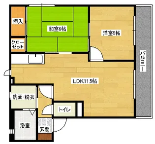 メゾンドエスプリB棟の間取り