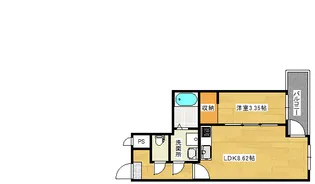 フリートフォルヴィラ古江新町B【2階】の間取り