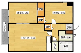 フォレスト福原1【1階】の間取り