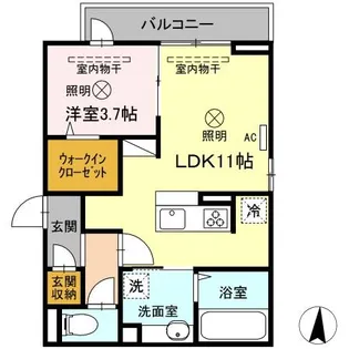 Onewide山本の間取り