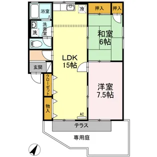シャトー小林B棟の間取り