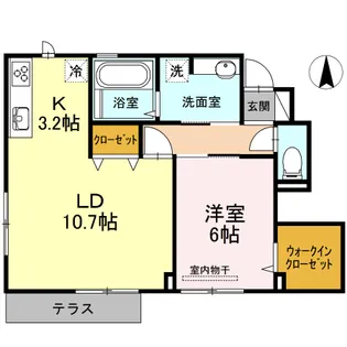 メゾンルナ【1階】の間取り