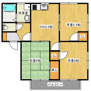 メゾニティ武田B棟【102号室】の間取り