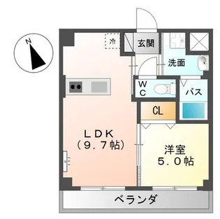 エバーグリーン【2階】の間取り