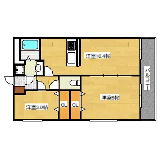 LaSoireeUjina【3階】の間取り
