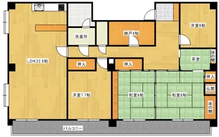 河部ビル【402号室】の間取り