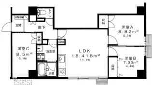 オークスビルの間取り