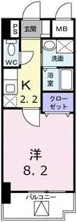 アイフィオーレ東原【8階】の間取り