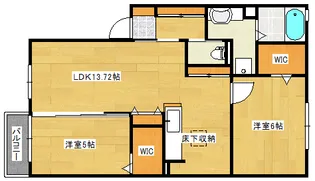 クレスト長束西【1階】の間取り