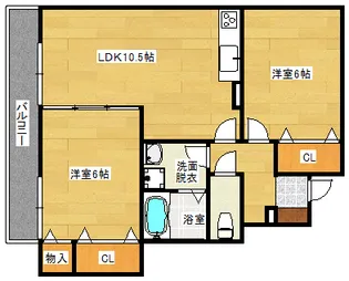 花音B棟の間取り