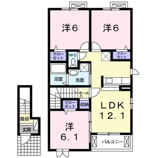 ジェルメ47Aの間取り