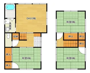 広島県広島市東区戸坂山根1丁目【一戸建】の間取り