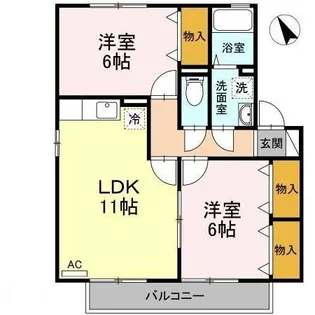 セジュール深川A棟【2階】の間取り