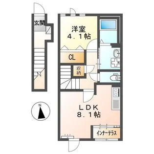 チコカメヤマ【2階】の間取り