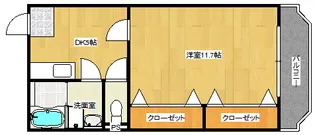 山﨑ビル【302号室】の間取り