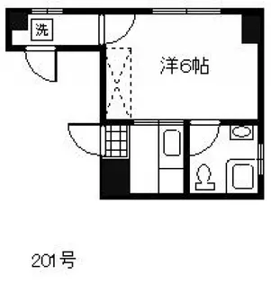 第5家花ビル【201号室】の間取り