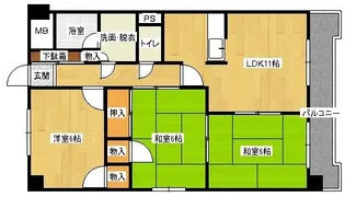 第2メゾン浜本【403号室】の間取り