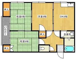 サンハイツ【201号室】の間取り