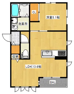 セントラル古江2【2階】の間取り