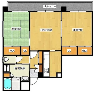 ソレイユ小田の間取り